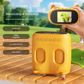 Gyermekek digitális binokulárjai és kézben tartható digitális mikroszkóp — HD képek, hordozható oktatási játék; Használat: Természetes megfigyelés; Márka: Egyéb; Import: Nem; Licenszelt magánmárkák: Nem