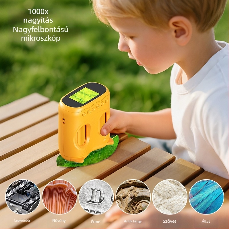 Gyermekek digitális binokulárjai és kézben tartható digitális mikroszkóp — HD képek, hordozható oktatási játék; Használat: Természetes megfigyelés; Márka: Egyéb; Import: Nem; Licenszelt magánmárkák: Nem