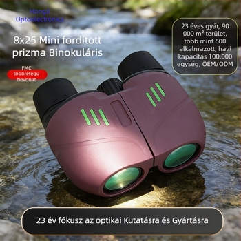 Hongli Hl-8x25 binokulár, kompakt és hordozható koncertekre és színházakba, 8x nagyítás, 25 mm objektív, látómező 6,5°, exit pupil átmérő 3,1 mm
