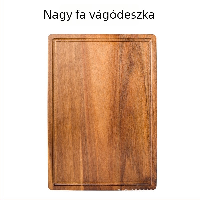 Akácfából készült tálca mosogatóval — négyzet alakú konyhai tálca és vágódeszka