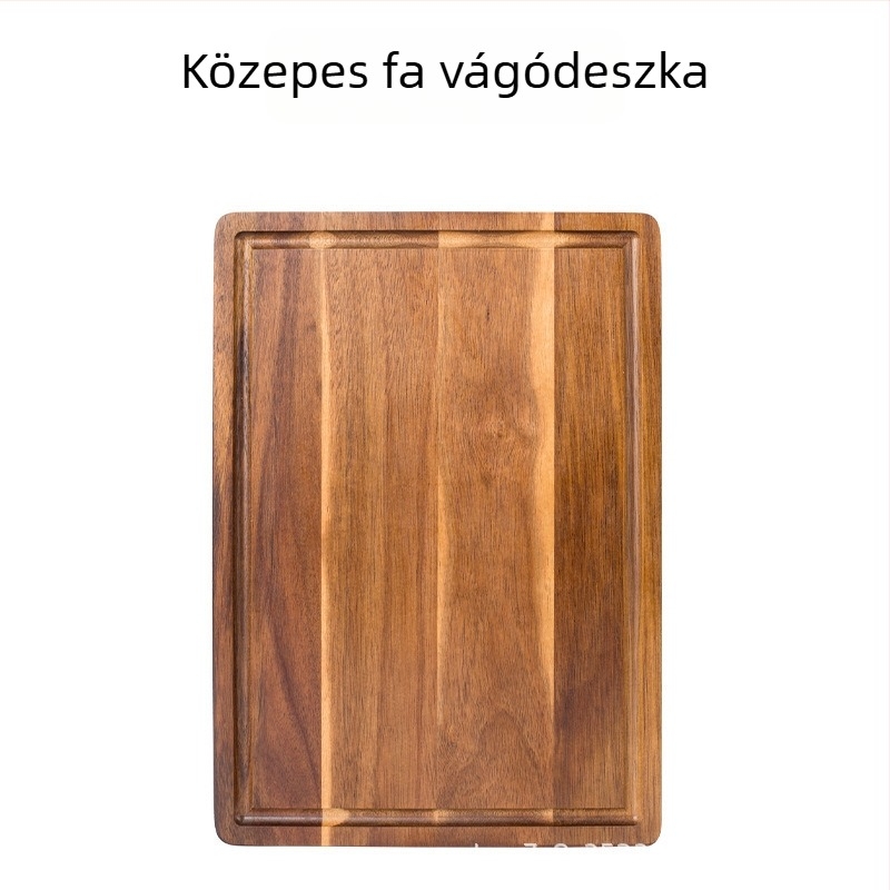 Akácfából készült tálca mosogatóval — négyzet alakú konyhai tálca és vágódeszka