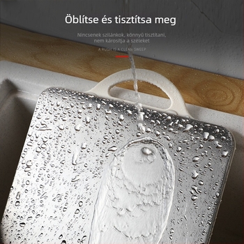 Hua Su rozsdamentes acél vágódeszka – kétoldalas, otthoni használatra, modern minimalist stílus (Anyag: Rozsdamentes acél; Funkció: Kétoldalas; Használat: Otthoni; Stílus: Modern Minimalizmus)