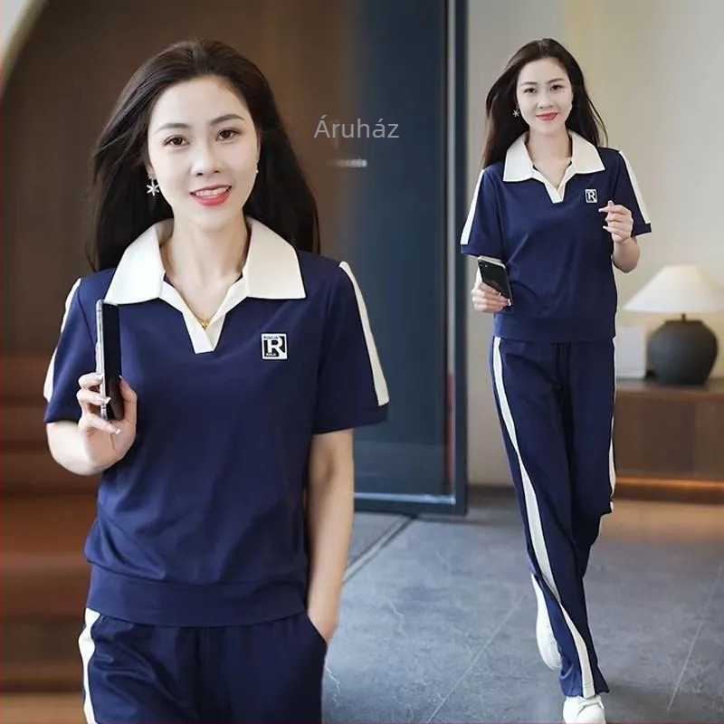 Két részes női kosztüm, királynői nővér-stílus, PVC anyag, 2024 nyár