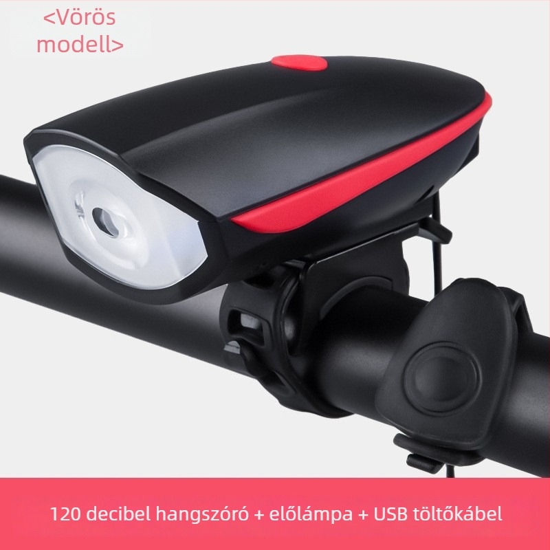 Kerékpár első fénye USB éjszakai kerékpározáshoz, nagy fényerővel, modell 7588