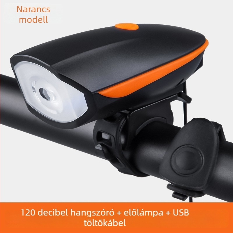 Kerékpár első fénye USB éjszakai kerékpározáshoz, nagy fényerővel, modell 7588