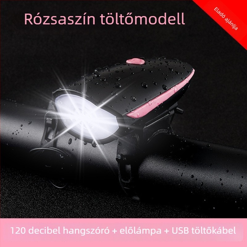 Kerékpár első fénye USB éjszakai kerékpározáshoz, nagy fényerővel, modell 7588