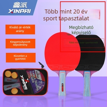 Xinpai asztalitenisz ütő nyárfa alaplemezzel, fordított ragasztó gumi, horizontális fogás, standard jellemzők