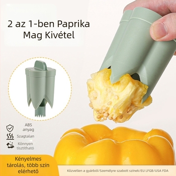 Paprika magkezelő eszköz – ABS konyhai kellék, Jumei Kitchenware, logó nyomtatható, 2022-es bevezetés