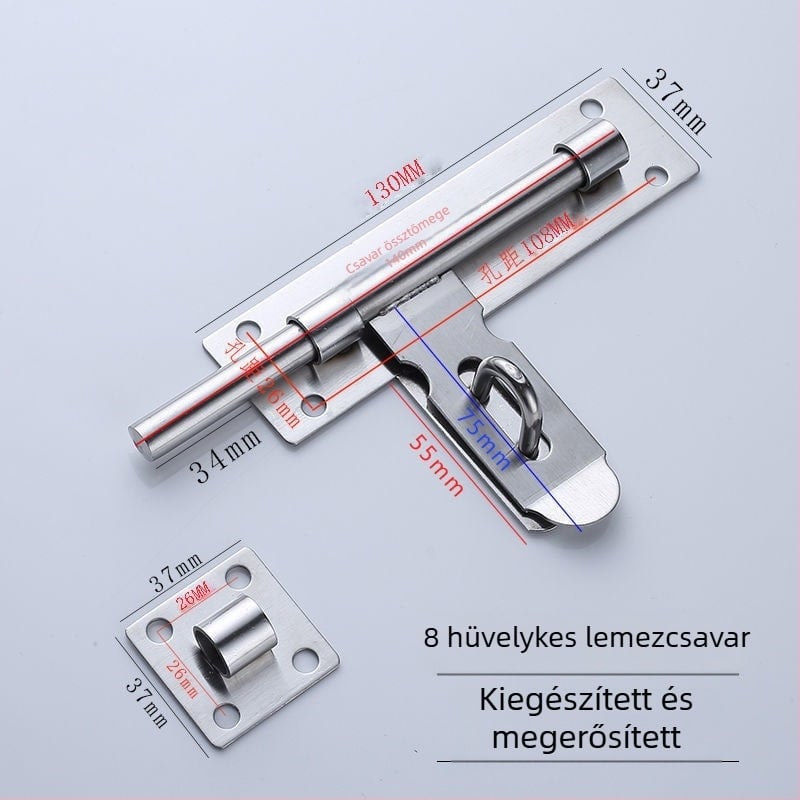 Rozsdamentes acél F-típus zár, felületre szerelt ajtócsap, True Color felület, Ming Baocheng, modern minimalista stílus