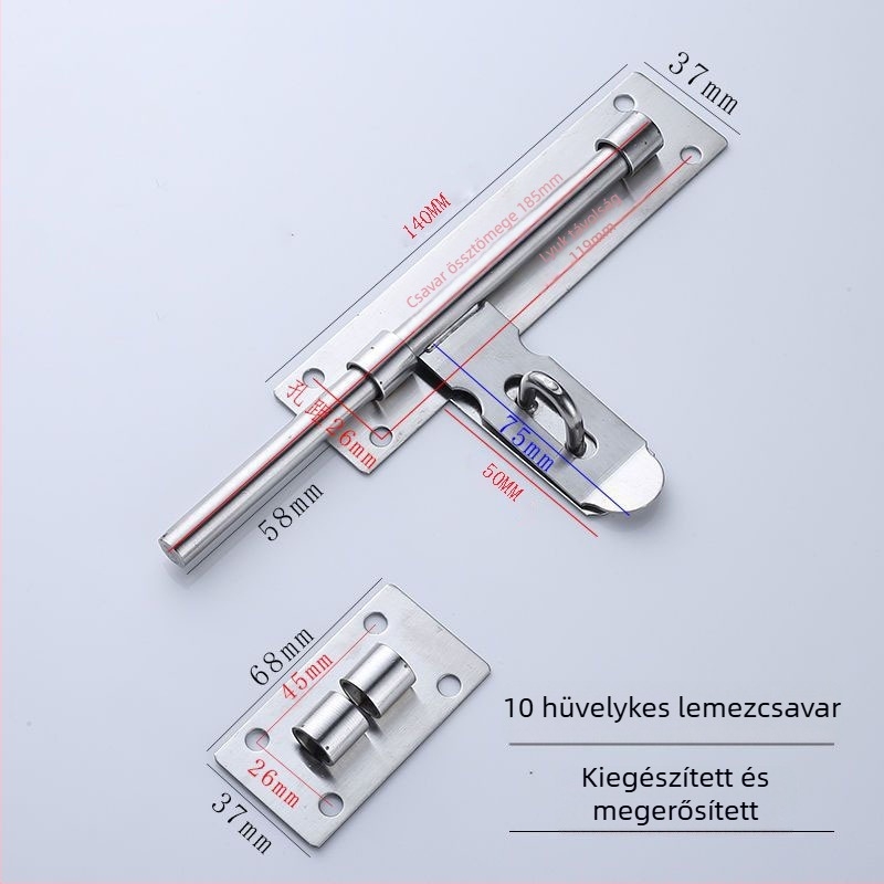 Rozsdamentes acél F-típus zár, felületre szerelt ajtócsap, True Color felület, Ming Baocheng, modern minimalista stílus