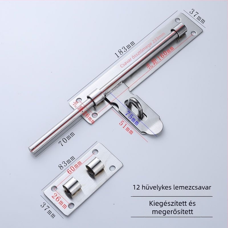 Rozsdamentes acél F-típus zár, felületre szerelt ajtócsap, True Color felület, Ming Baocheng, modern minimalista stílus