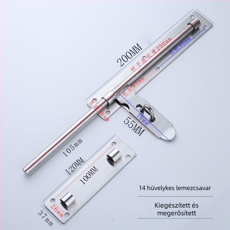 Rozsdamentes acél F-típus zár, felületre szerelt ajtócsap, True Color felület, Ming Baocheng, modern minimalista stílus