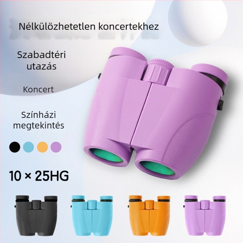 10x25 binokulár, nagyítással és rendkívül éles képpel koncertre, színházba, sporteseményekre és szabadtéri utazásokhoz, tároló táska mellékelve