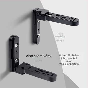 Rozsdamentes acél ajtópánt, 3D‑állítható, rejtett, Heaven and Earth modell, felső és alsó pánt