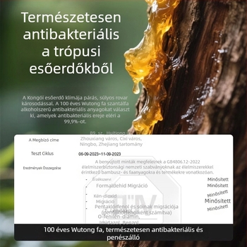 Ebony tömörfa vágódeszka, penész- és antibakteriális, élelmiszer-minőségű, kétoldalas konyhai vágódeszka