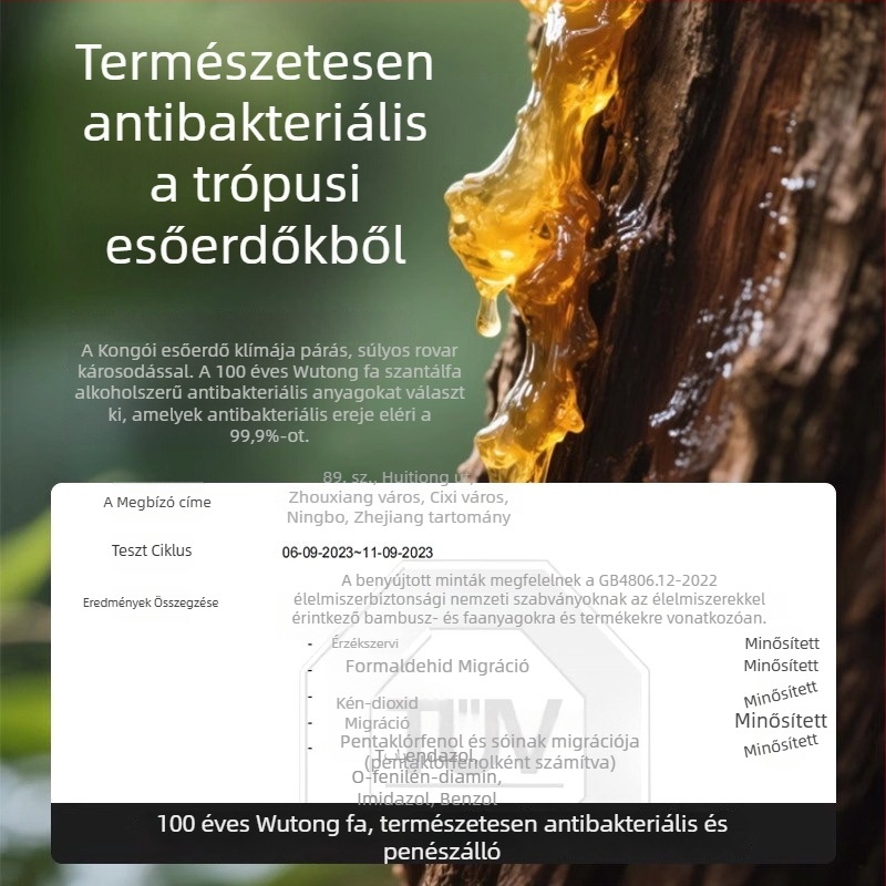 Ebony tömörfa vágódeszka, penész- és antibakteriális, élelmiszer-minőségű, kétoldalas konyhai vágódeszka