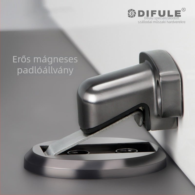 Ajtóstop DFL-P008C, cinkötvözet, elektroplating felületkezelés, padlóra szerelhető, típus: ajtó stopper