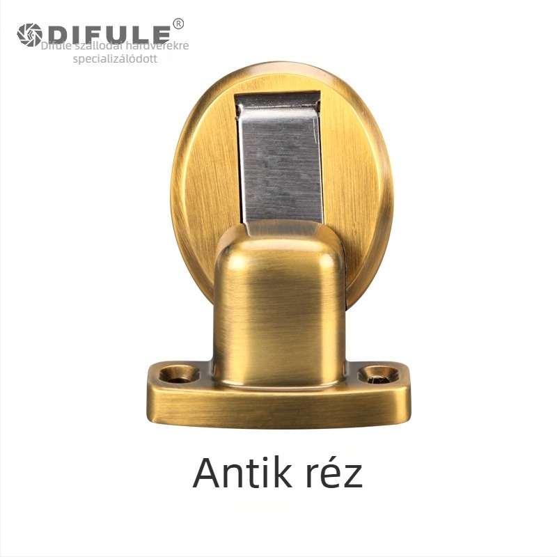 Ajtóstop DFL-P008C, cinkötvözet, elektroplating felületkezelés, padlóra szerelhető, típus: ajtó stopper