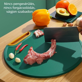 Kerek műanyag vágódeszka, penészálló, csúszásmentes, kétoldalas