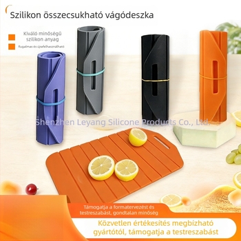 Szilikon vágódeszka, csúszásmentes, hőálló, vastag felület, összecsukható és hordozható kültéri használatra