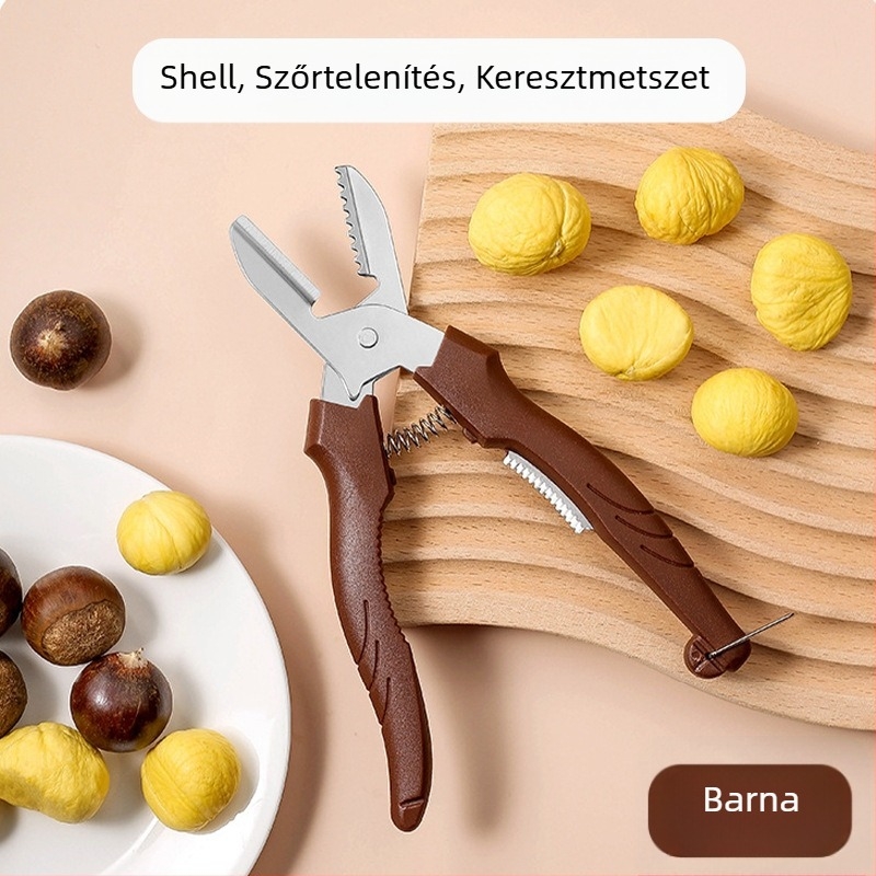 Gesztenye hámozó és tisztító eszköz keresztes nyílással (Márka: Friendly; Eredet: Zhejiang; Stílus: Modern egyszerűség)
