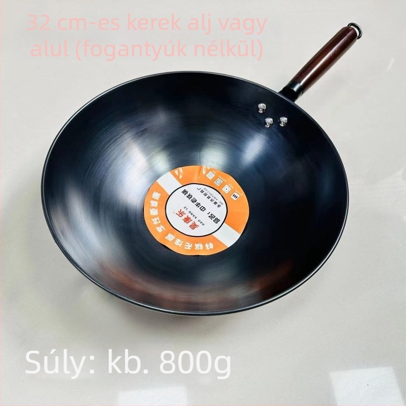 Fin vas wok, tapadásmentes, körös alj, súly 900 g, kínai stílus