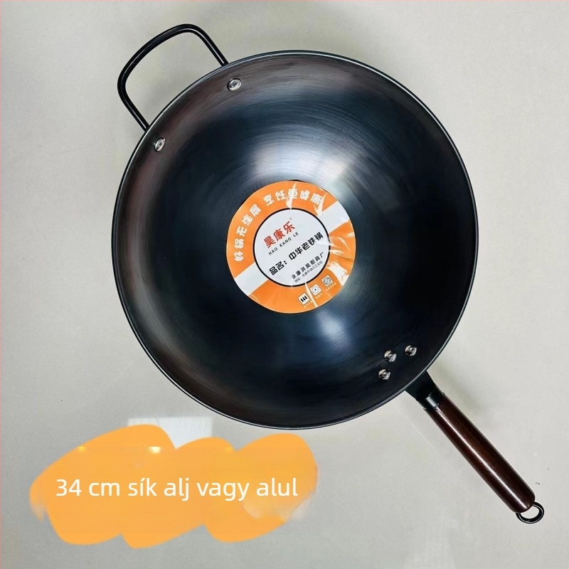 Fin vas wok, tapadásmentes, körös alj, súly 900 g, kínai stílus