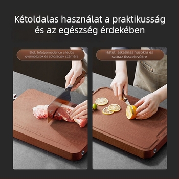 Ebony vágódeszka, tömörfa, kétoldalas, COOKER KinG, Yongkang eredet, 2021 tavaszi piacra kerülés