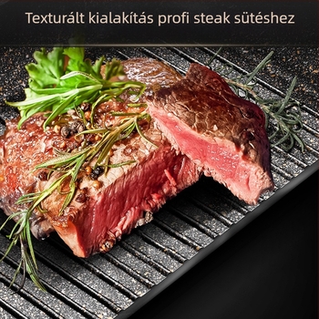 Maifan kő serpenyő, tapadásmentes, kompatibil indukciós és gáztűzhelyhez, többrétegű alja