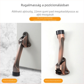 MS modell ajtódugó, cinkötvözet, földre szerelhető, texturált felület, kézi működtetés