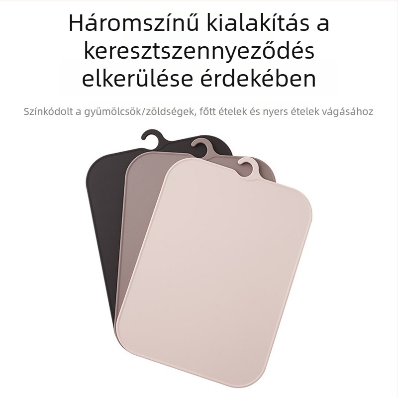 TPU vágódeszka készlet állvánnyal, élelmiszer-minőségű, kétoldalas, gyümölcsök és zöldségek számára