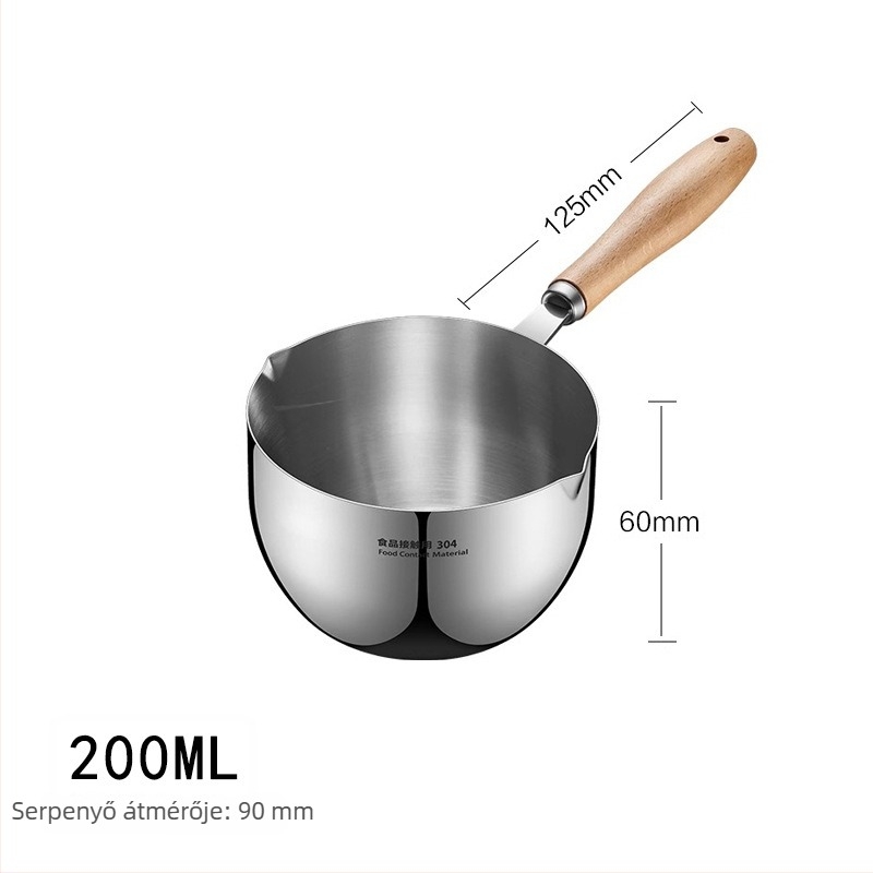 304 rozsdamentes acél olajöntő edény – modell pyg2, egyrétegű aljzat, 60 mm mélység, fedél nélküli
