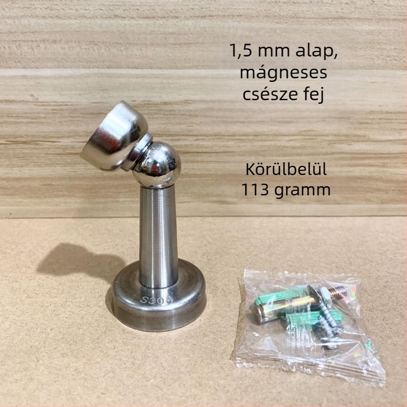 Haojiashun A01 rozsdamentes acél ajtó mágneses rögzítő, falra szerelve, modell A01, Haojiashun, felület elektroplátolás textúra, kézi működtetés, modern minimalista stílus