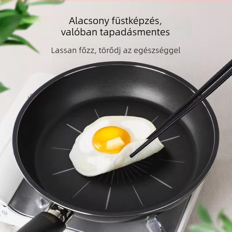 Silvat Absor Flat Frying Pan – tapadásmentes, gyógyászati kő anyag, Koreai stílus, kompatibil gáz- és indukciós főzőfelülettel