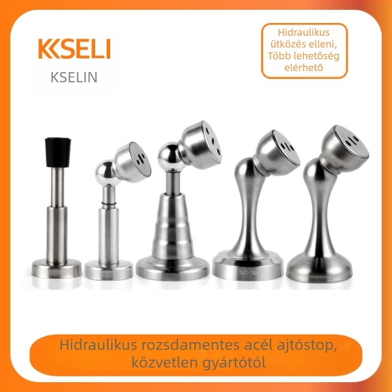 MX001 304 rozsdamentes acél hidraulikus ajtócsukó, elektroplatolt felület, padlóra szerelhető, kézi működtetés