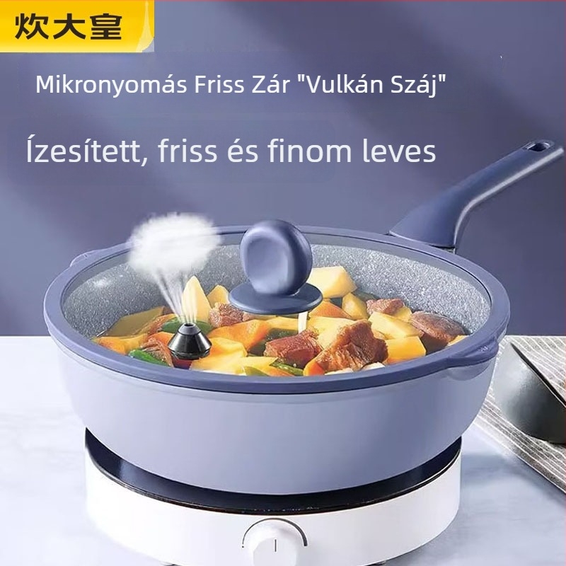 Wok alumínium‑ötvözetből, koreai stílus, tapadásmentes felület, modell KA71521