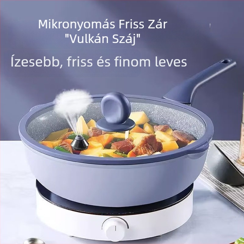 Wok alumínium‑ötvözetből, koreai stílus, tapadásmentes felület, modell KA71521