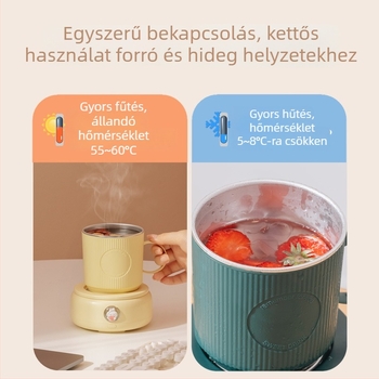 X22 Hordozható Szigetelt Italos Pohár, Újratölthető Áramellátással – Alumínium Ötvözet, Kapacitás 1 L alatt