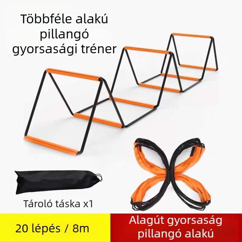 lepke alakú agility létra futballhoz, többfunkciós, összecsukható, PE anyag, koordináció és gyorsaság edzésére