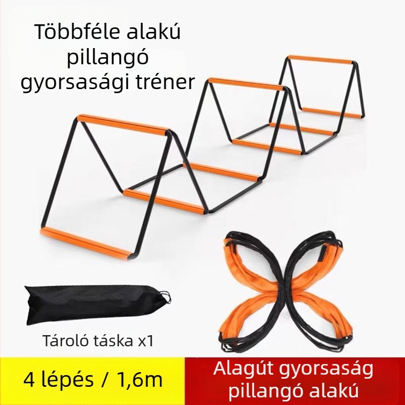 lepke alakú agility létra futballhoz, többfunkciós, összecsukható, PE anyag, koordináció és gyorsaság edzésére