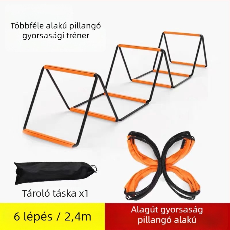 lepke alakú agility létra futballhoz, többfunkciós, összecsukható, PE anyag, koordináció és gyorsaság edzésére
