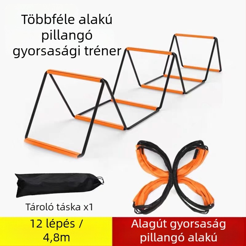 lepke alakú agility létra futballhoz, többfunkciós, összecsukható, PE anyag, koordináció és gyorsaság edzésére
