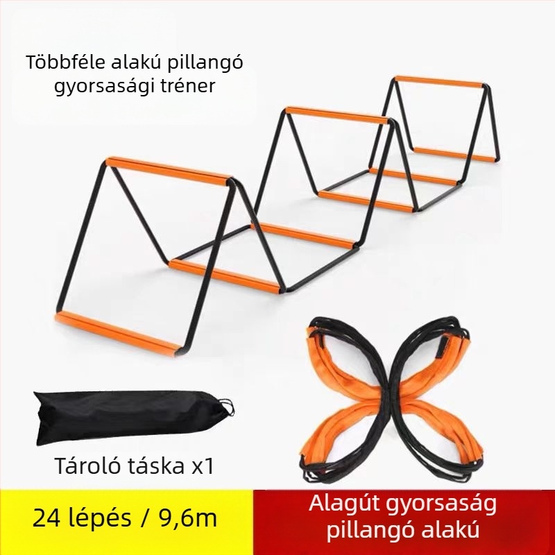 lepke alakú agility létra futballhoz, többfunkciós, összecsukható, PE anyag, koordináció és gyorsaság edzésére
