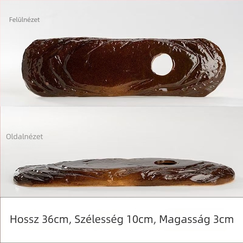 Kerámiából készült folyóvízű dekoratív edény akváriumhoz, glazúrozott felület, kézzel készített, klasszikus stílus, keringtetés és oxigenálás