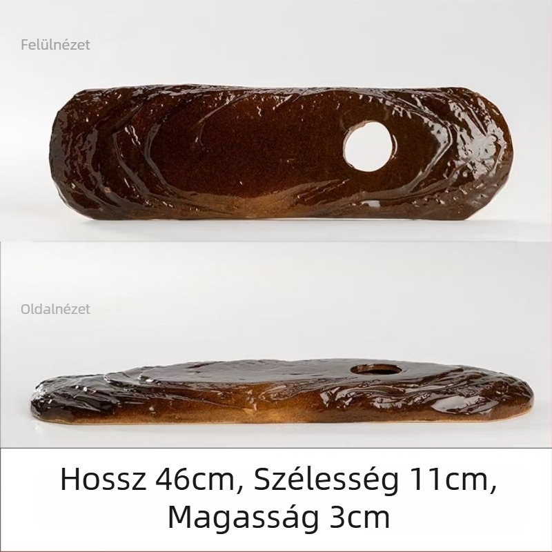 Kerámiából készült folyóvízű dekoratív edény akváriumhoz, glazúrozott felület, kézzel készített, klasszikus stílus, keringtetés és oxigenálás