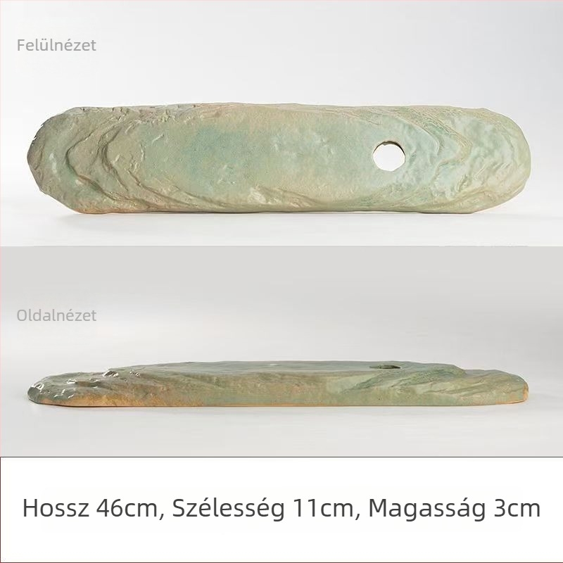 Kerámiából készült folyóvízű dekoratív edény akváriumhoz, glazúrozott felület, kézzel készített, klasszikus stílus, keringtetés és oxigenálás