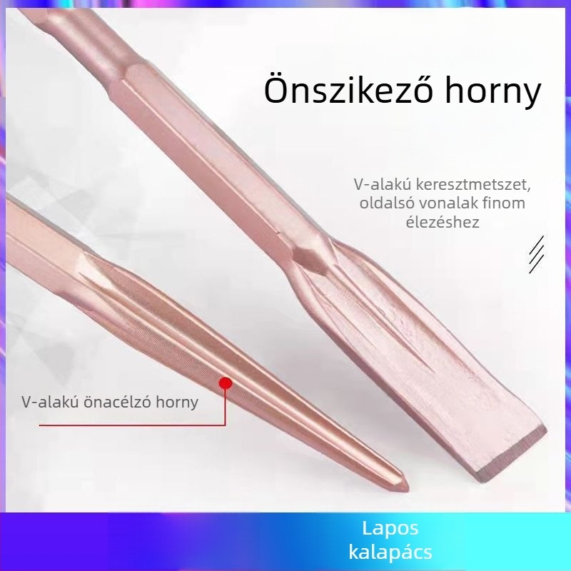 Elektromos ütvefúró készlet — önélező dárdák, 65A hegyes lapos, négyszögletes/kerek/ Hatszögletű fogantyúkkal (Shine Cast)