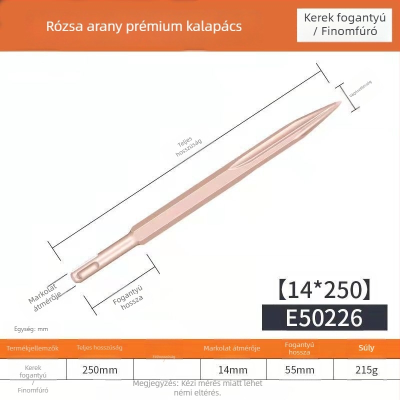 Elektromos ütvefúró készlet — önélező dárdák, 65A hegyes lapos, négyszögletes/kerek/ Hatszögletű fogantyúkkal (Shine Cast)