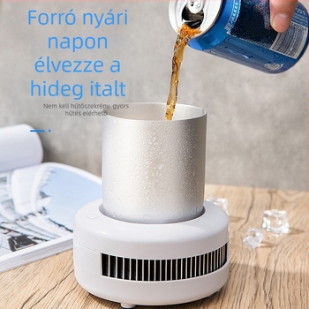 Asztali hűtőpohár hűtéssel és hőmérséklet-szabályozással, 380 ml űrtartalom, Bz-01 modell