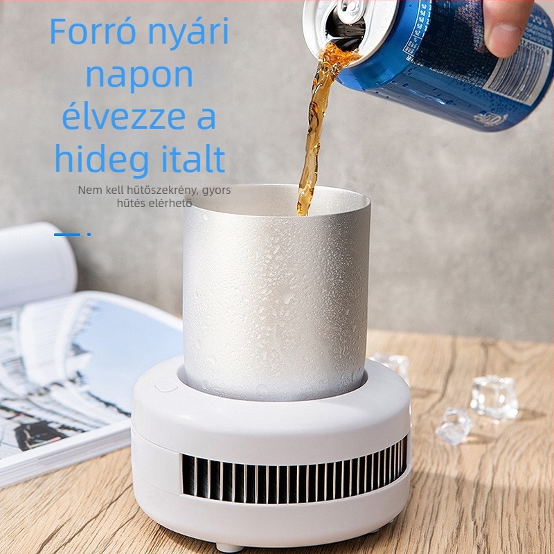 Asztali hűtőpohár hűtéssel és hőmérséklet-szabályozással, 380 ml űrtartalom, Bz-01 modell